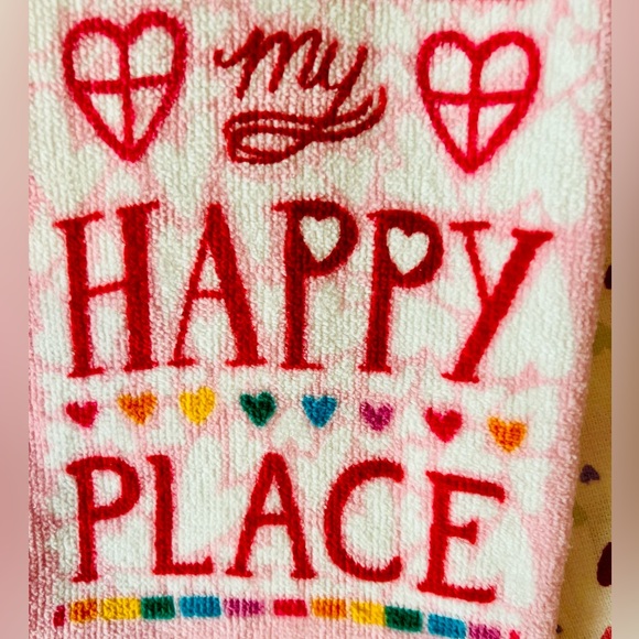 2 You Are My Happy Place Kitchen Towels House Hearts Rainbows Clouds Love - Picture 6 of 11